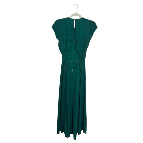 Reformation Gavin Midi Dress in Emerald - Picture 9 of 12